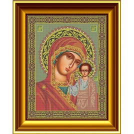 Вышивка бисером  Божией матери "КАЗАНСКАЯ" 27 х 36СМ арт.И002