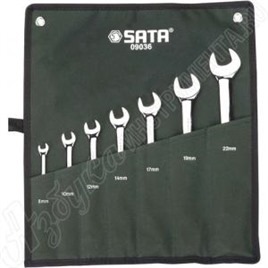 Набор ключей 7 предметов комбинированные Metric SATA 09036