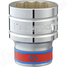 Головка торцевая стандартная двенадцатигранная 1/2", 1/2", дюймовая, KING TONY, 433016S