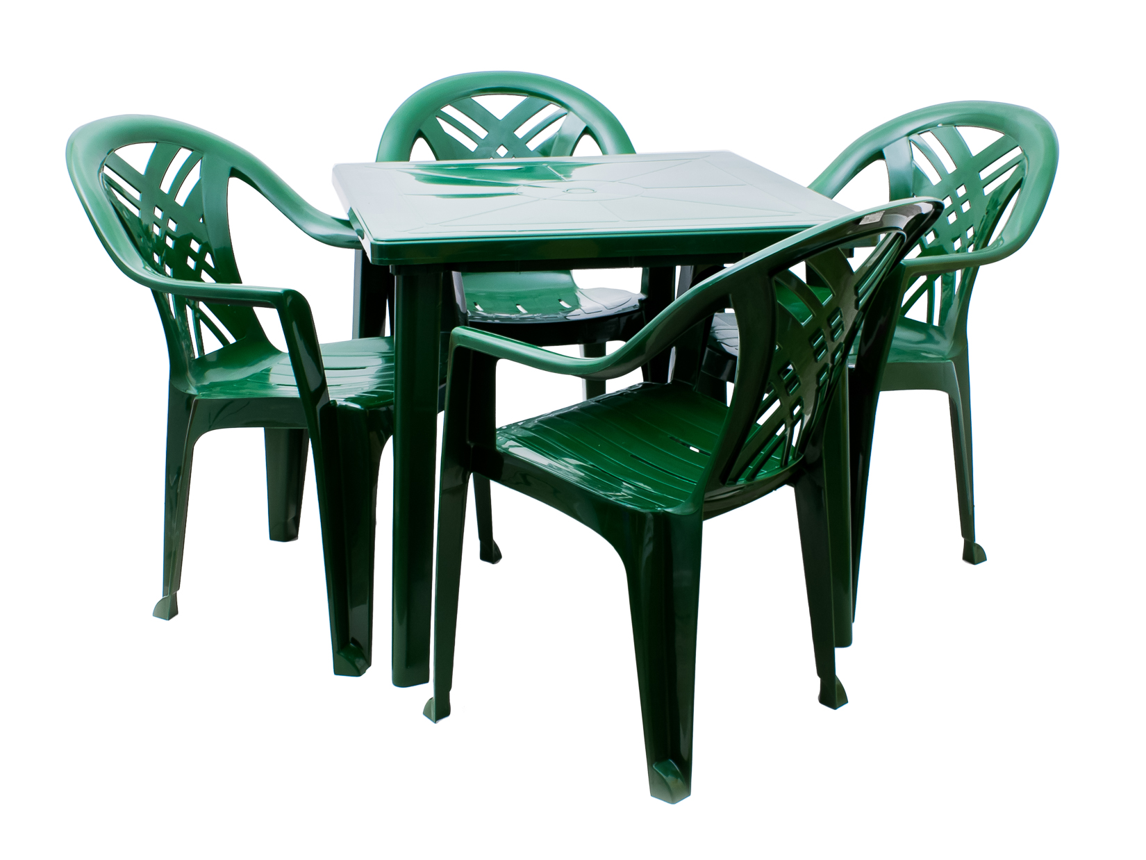 набор пластиковой мебели стол и стулья