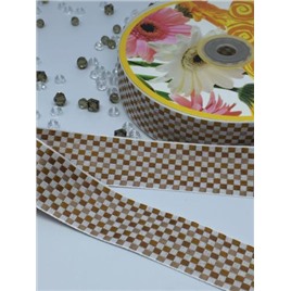 Лента шотландка 25мм, качество PREMIUM, намотка 40ярдов (36,58м) цвет №64