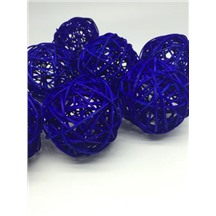 Ротанговые шары 7см В упаковке 8 шт. Цвет: синий (blue)