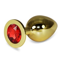 LoveToy Gold Classic Large, красный
Большая анальная втулка с красным кристаллом