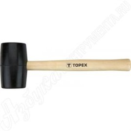 Киянка резиновая с деревянной рукояткой, 50 мм, 340 г, TOPEX, 02A343