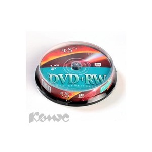 Носители информации VS DVD+RW 4,7GB 4x Cake/10