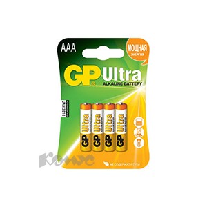 Батарея GP Ultra AAA/LR03/24A алкалин., бл/4