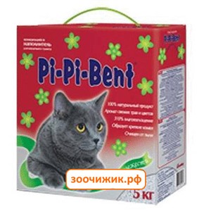 Pi-Pi-Bent 5кг "Сенсация свежести" (коробка) комк. наполнитель д/кошек