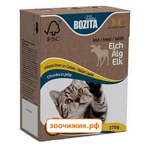 Консервы Bozita для кошек кусочки в желе мясо лося (Tetra Pak) (370 гр)