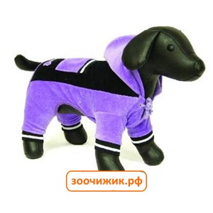 Костюм Dezzie 263 спортивный для собак 35см, фиолетовый