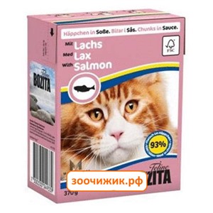 Консервы Bozita для кошек мясные кусочки в соусе с лососем (Tetra Pak) (370 гр)