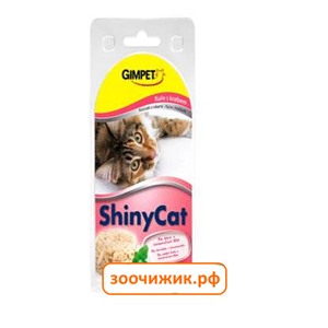 Консервы Gimpet ShinyCat для кошек цыплёнок+краб (в блистере) (70 гр*2)