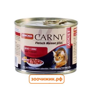 Консервы Animonda Carny Adult для кошек с говядиной и сердцем (200 гр)
