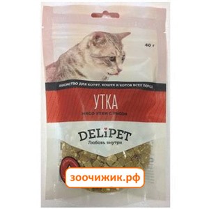 Лакомство Delipet для кошек мясо утки с рисом NEW