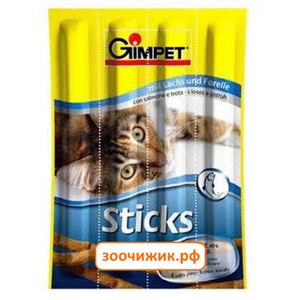 Лакомство Gimpet Sticks палочки для кошек с лососем и форелью (4шт) (20гр)