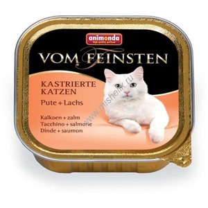ANIMONDA VOM FEINSTEN for castrated cats конс. 100 гр. с Индейкой и лососем для кастрированных кошек