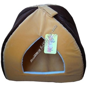 FAUNA INT VERSA Домик для кошки мягкий комбинированный велюр 37х37х37см