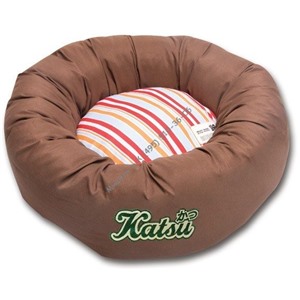 Катсу Лежак "Пуф" круглый шоколадный (разм.М)  55х55х23(cm)