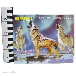Дер. констр-р цветной Волк МС024