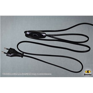  Sneha WIRE+304 switch 1,8m (2x0,75) BK шнур с выключателем