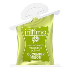 Масло для массажа Inttimo Cucumber Melon с ароматом огурчика и дыни - 10 мл.