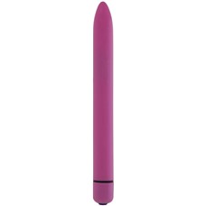 Розовый тонкий вибратор GC Slim Vibe - 16,5 см.