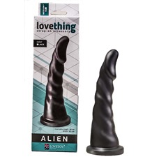 Насадка для страпона Lovething Alien Black, 18 см.