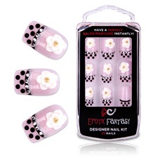 Типсы для ногтей из акрила Black Dots   Crystal