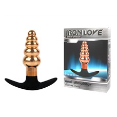 Рельефная анальная втулка Iron Love 9,6 см.