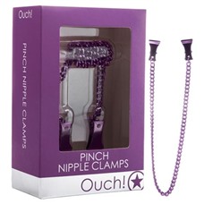 Зажимы на соски с цепочкой Ouch! Purple SH-OU077PUR