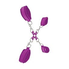 Комплект для бондажа Velcro hand and leg cuffs purple SH-OU052PUR