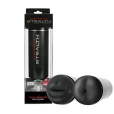 Двусторонний мастурбатор CyberSkin Stealth Double Stroker - ротик и попка