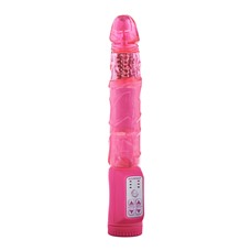 Розовый вибратор PLOWBOY ROTATING VIBRATOR - 22 см.