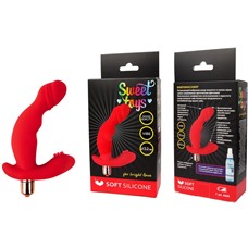 Анальный вибратор со стимулирующим отростком Sweet Toys 12 cм