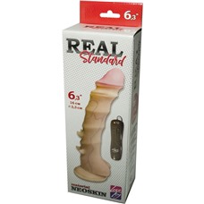 Фаллоимитатор с вибрацией Real Standard от Lovetoy, 16 см