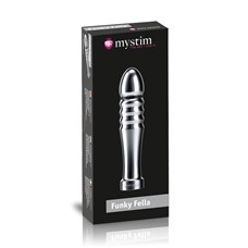 Ребристый фаллоимитатор для электростимуляции Funky Fella Rill Dildo - 13 см.