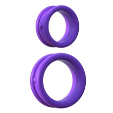 Набор из двух фиолетовых эрекцонных колец Max Width Silicone Rings
