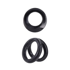 Набор из 2 эрекционных колец MENZSTUFF DOUBLE LOOPS 2 SILICONE RING: одинарного и двойного