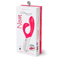 Розовый вибромассажёр с клиторальным отростком We Vibe Nova Pink - 21,5 см.