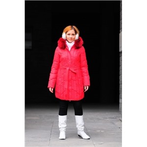 Пальто для девочки зима Winterra (пепельная роза)