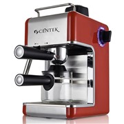 Кофеварка CENTEK CT-1161 красный+SS 1000 Вт, 3,5 бар, Эспрессо,капучино