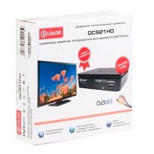 ТВ приставка DVB-T2 D-Color DC921HD TimeShift, IPTV, YouTube