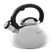 Чайник со свистком GALAXY GL 9207 повр.упак.  3 л, нерж.сталь, зеркал.полировка