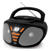 Бумбокс BBK BX180U черный/оранжевый