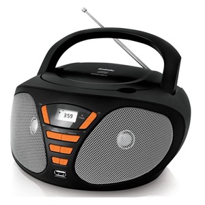Бумбокс BBK BX180U черный/оранжевый