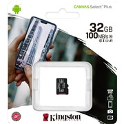 Карта памяти MicroSDHC 32 Gb Kingston class 10 100Mb/s б/ад Canvas Select Plus / SDCS2/32GBSP