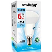 Светодиодная лампа Smartbuy E14 / R50 / 6Вт/холодный SBL-R50-06-40K-E14-A