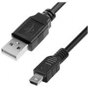 Кабель Lumax (DU3108) mini USB черный, 0,8 м,