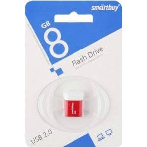 USB флеш накопитель  8 Gb SmartBuy LARA Red SB8GBLARA-R