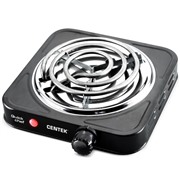 Плитка электрическая CENTEK CT-1508 черный 1000Вт, 1 конф., ТЭН 140мм, усиленный корпус