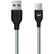 Кабель Prime Line (7222) USB-C серый нейлон 1.2м